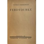 GOMBROWICZ - FERDYDURKE PIERWSZE WYDANIE