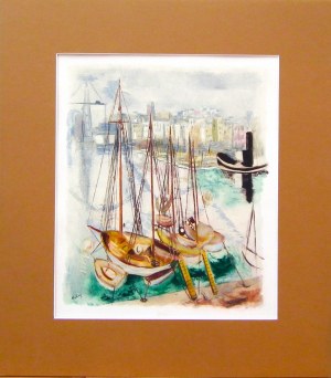 Mojżesz Kisling(1891-1953),Port w Saint Tropez,1954