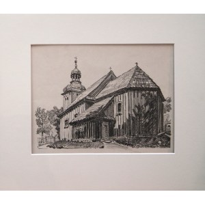 Wiktor Gosieniecki(1876-1956),Parish church in Siedlimow,1924