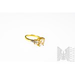 Ring mit 5 natürlichen weißen Saphiren 2,5 ct, 925 Silber