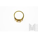 Ring mit 5 natürlichen weißen Saphiren 2,5 ct, 925 Silber