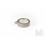 Breiter modernistischer Ring mit Zirkonia, 925 Silber