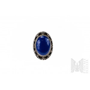 Ring mit natürlichem Lapislazuli, 925 Silber