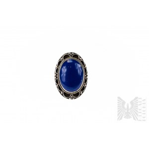 Pierścionek z Naturalnym Lapis Lazuli, Srebro 925