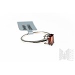 Pierścionek z Naturalnym Granatem o masie 1.24 ct, Srebro 925
