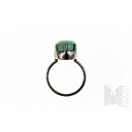 Ring with Natural Tibetan Turquoise 10.00 ct, Has Gemporia Certificate