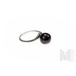 Ring with Cultured Baroque Freshwater Pearl, 925 Silver, Comes with Gemporia Certificate