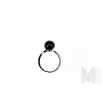 Ring with Cultured Baroque Freshwater Pearl, 925 Silver, Comes with Gemporia Certificate