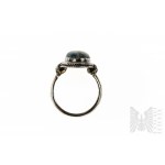 Ring mit natürlichem Chrysokoll Cyber Web Stein 5,27 ct, 925 Silber, zertifiziert von Gemporia