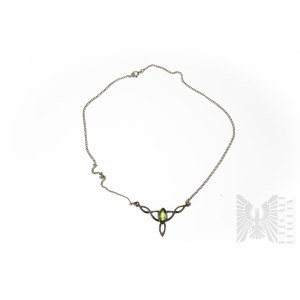 Necklace with Natural Peridot weighing 1.31 ct, 925 Silver