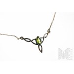 Necklace with Natural Peridot weighing 1.31 ct, 925 Silver
