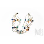 Bracelet de perles de culture d'eau douce multicolores