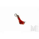 Pendant with Natural Coral with Cross, Product weight 1.15 grams, Dimensions 24x11 mm