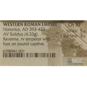 Cesarstwo Rzymskie, solidus, 405-406, Ravenna