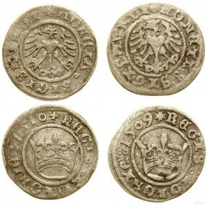 Polen, Satz: 2 x halber Pfennig, 1509 und 1510, Krakau
