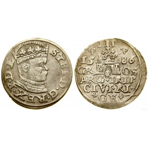Polska, trojak, 1586, Ryga