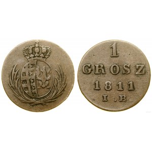Polska, 1 grosz, 1811 IB, Warszawa