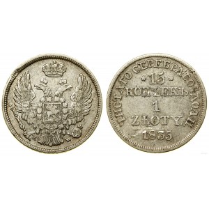 Polska, 15 kopiejek = 1 złoty, 1835 MW, Warszawa