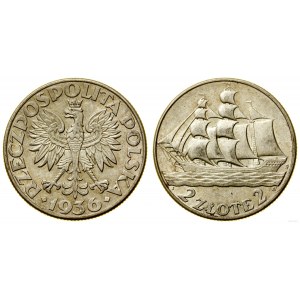 Polonia, 2 zloty, 1936, Varsavia
