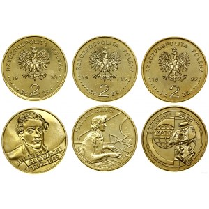 Polska, zestaw 3 x 2 złote, 1999, Warszawa