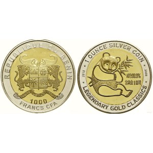 Benin, 1.000 franków = 1 uncja srebra, 2015