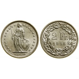 Switzerland, 2 francs, 1965 B, Bern