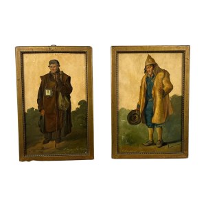 T.PATINI, Two portraits (Teofilo Patini)