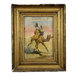 UNIDENTIFIED SIGNATURE, Portrait of an Oriental Man on a Camel.
