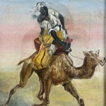 UNIDENTIFIED SIGNATURE, Portrait of an Oriental Man on a Camel.