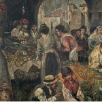 ANONIMO, Market scene.