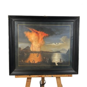ANONIMO, Eruption of Mount Vesuvius seen from the sea.