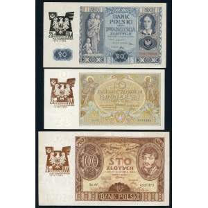 Prints on 3 banknotes - 25 years of the Katowice branch of the PTAiN