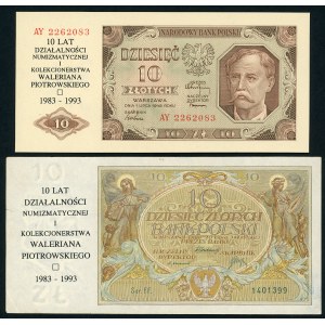 Drucke auf 2 Banknoten - Walerian Piotrowski