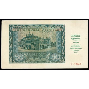 Impression sur 1 billet - 50e anniversaire de l'insurrection de Varsovie