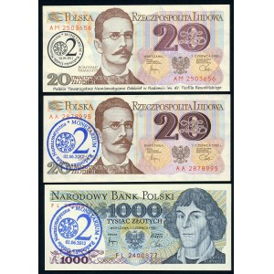 Nadruki na 3 banknotach - II MONETARIUM - PTN Radom 2012