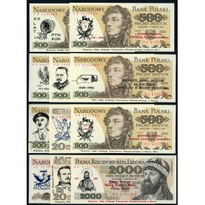 Prints on 11 banknotes - PTN Mlawa - various subjects