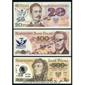 Prints on 11 banknotes - PTN Mlawa - various subjects