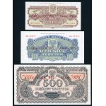 Nadruki na 9 banknotach - XXXV - Lecie PRL