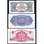 Nadruki na 9 banknotach - XXXV - Lecie PRL