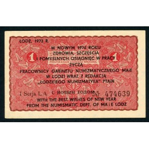 Nadruk na 1 banknocie - MAiE / Łódzki Numizmatyk