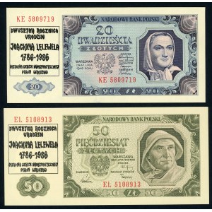 Nadruk na 2 banknotach - Joachim Lelewel