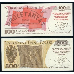 Nadruk na 2 banknotach - Rocznica śmierci W Terleckiego
