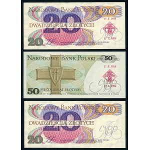 Nadruk na 3 banknotach -
