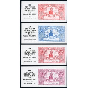 Nadruki na 4 banknotach - XXV Zjazd PTAiN