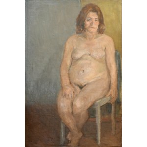 Olgierd BIERWIACZONEK (1925-2002), Akt einer auf einem Stuhl sitzenden Frau