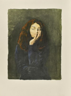 Mojżesz KISLING (1891-1953), Zamyślona, 1951