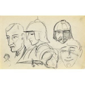 Stanislaw ŻURAWSKI (1889-1976), Sketches of the heads of the