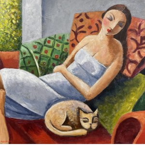 Marlena Lozinska, Dame mit Katze
