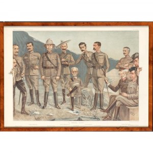 Caricature print depicting a group of generals