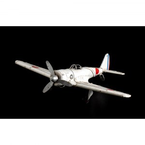 Handcrafted model of Mitsubischi A 6 M 0 in painted iron